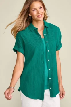 Hot Soft Surroundings Je Veux Gauze Top