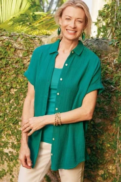 Hot Soft Surroundings Je Veux Gauze Top