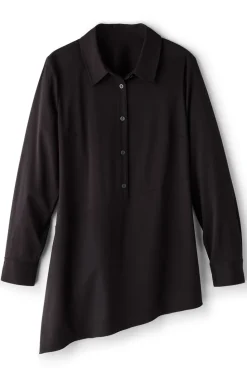 Best Soft Surroundings Jeanne Asymmetrical Tunic Black