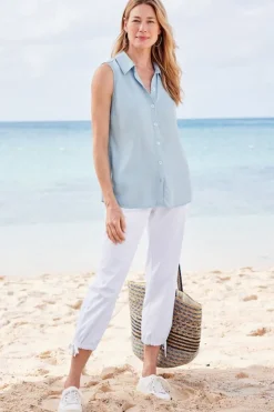 Online Soft Surroundings Jennifer Tencel™ Tank LightChambray