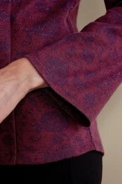 New Soft Surroundings Jeri Jacquard Top MultiFloral