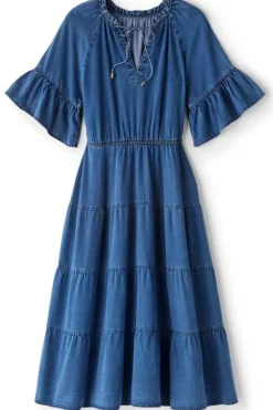 Best Soft Surroundings Jessanne Tencel™ Midi Dress DarkMediumIndigo