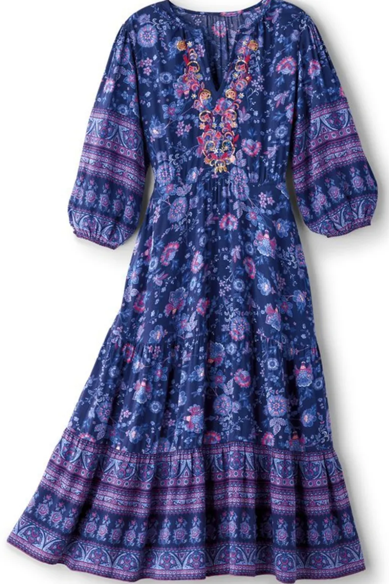 Outlet Soft Surroundings Jordana Midi Dress SiennaFloral