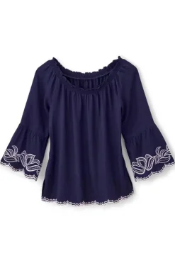 Sale Soft Surroundings Josey Top Navy
