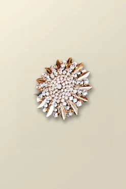 Online Soft Surroundings Juliana Flower Burst Brooch Gold