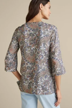 Outlet Soft Surroundings Kaimana Embellished Tunic SpringPaisley