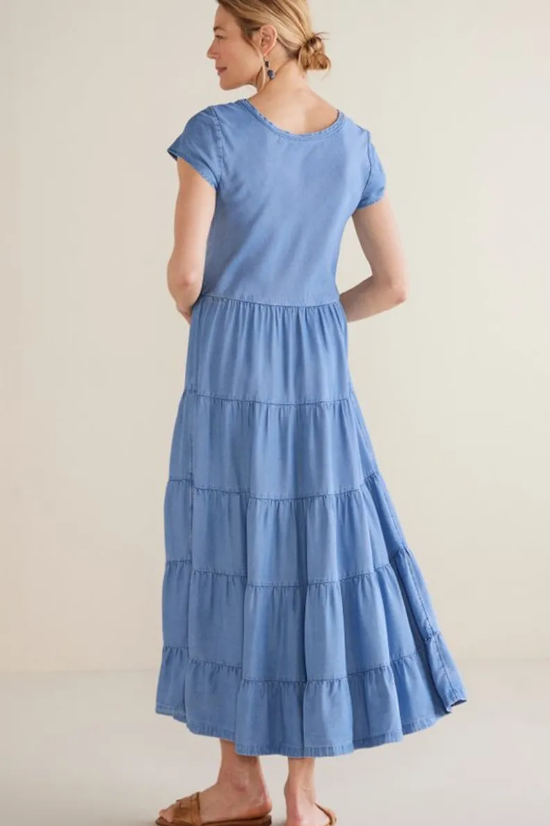 Outlet Soft Surroundings Kara Tencel™ Dress MediumIndigo