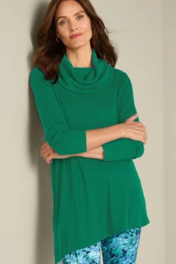 Online Soft Surroundings Kayla Rib Knit Cowl Neck Tunic