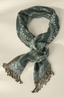 Sale Soft Surroundings Kelly Woven Scarf TealGreen