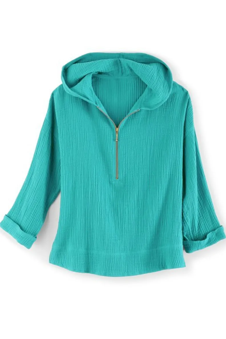 Sale Soft Surroundings Kemia Gauze Hoodie