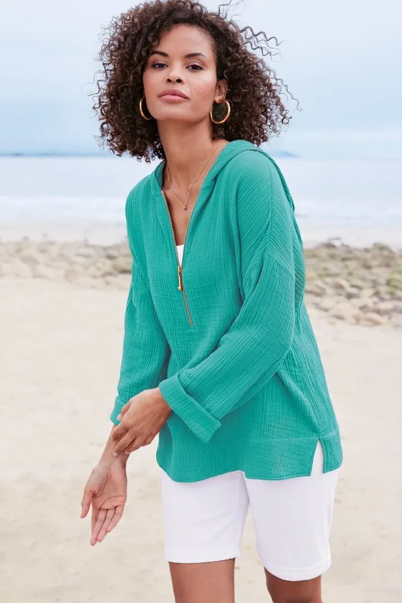 Sale Soft Surroundings Kemia Gauze Hoodie