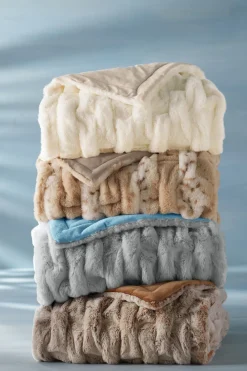 Clearance Soft Surroundings La Parisienne Faux Fur Throw