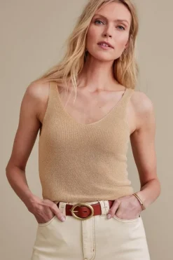 New Soft Surroundings Lara Sweater Tank Gold