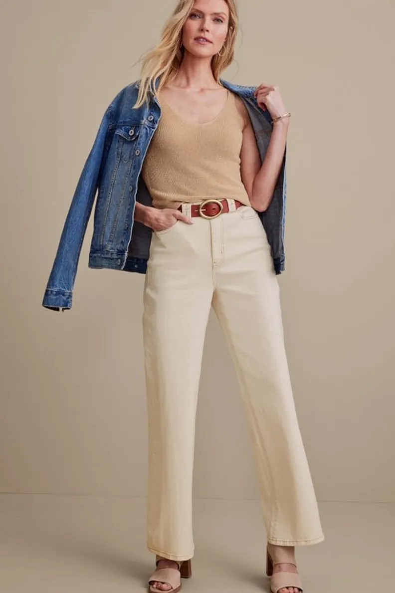 New Soft Surroundings Lara Sweater Tank Gold