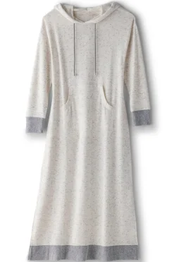 Hot Soft Surroundings Lazy Day Lounge Dress White/Grey