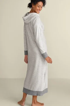 Hot Soft Surroundings Lazy Day Lounge Dress White/Grey