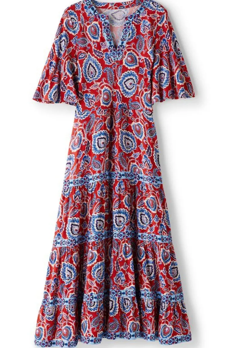 Sale Soft Surroundings Lilith Midi Dress CyntheraFloral/Border