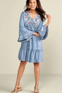 Clearance Soft Surroundings Lina Short Dress LightChambray