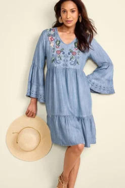 Clearance Soft Surroundings Lina Short Dress LightChambray
