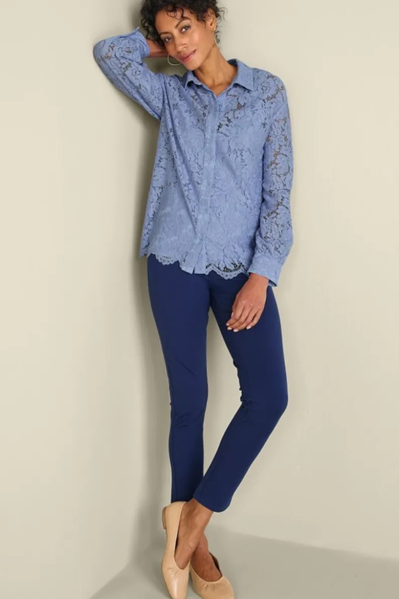 Discount Soft Surroundings Lisa Lace Button Front