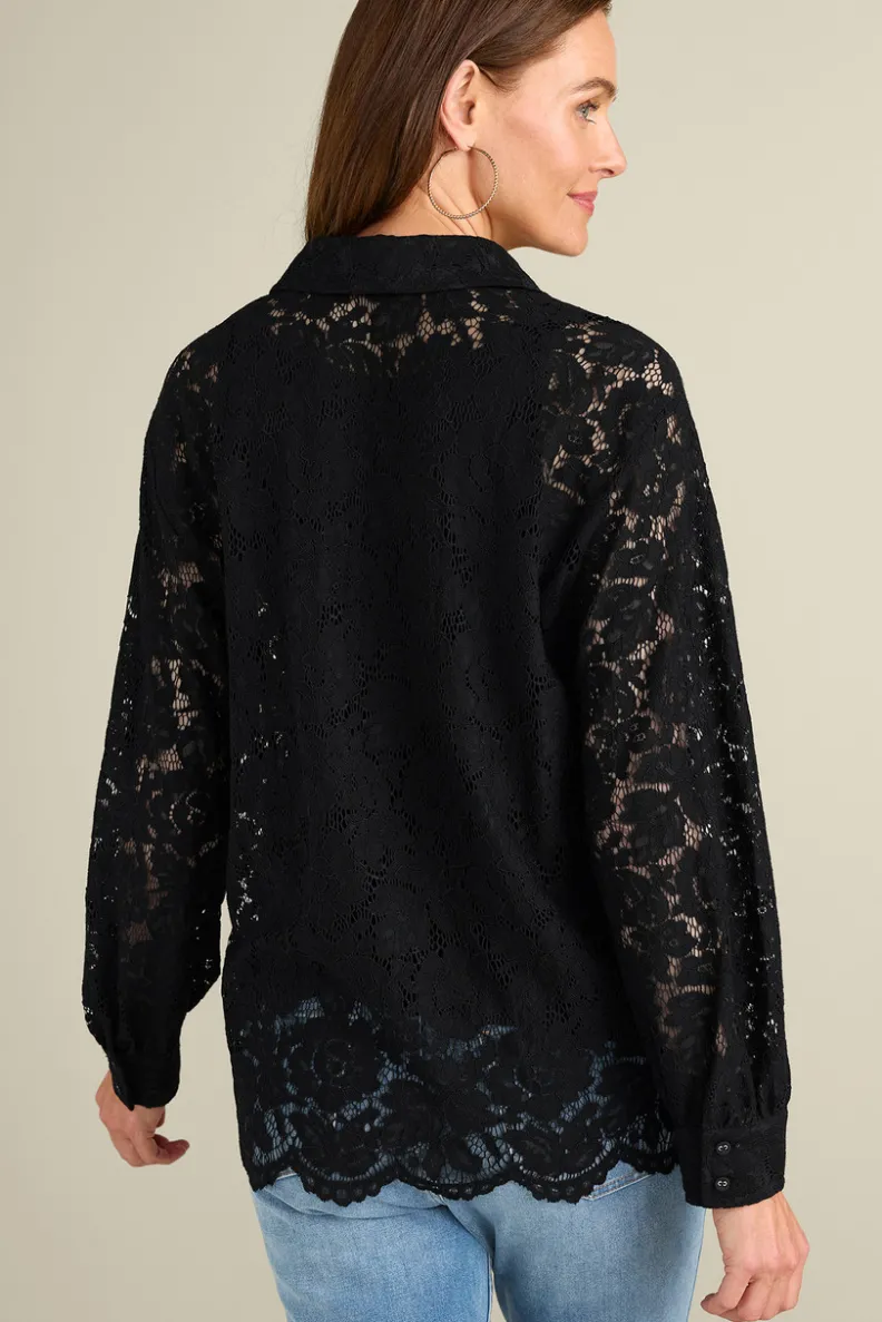 Discount Soft Surroundings Lisa Lace Button Front