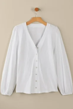 Fashion Soft Surroundings Lorna Button Front Top