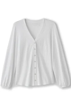Fashion Soft Surroundings Lorna Button Front Top