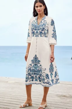 Discount Soft Surroundings Louise Midi Dress PerissaScarf