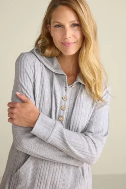 Online Soft Surroundings Loungy Lover Hoodie HeatherGrey