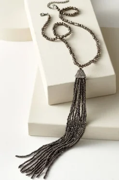 Clearance Soft Surroundings Luciana Tassel Necklace Hematite