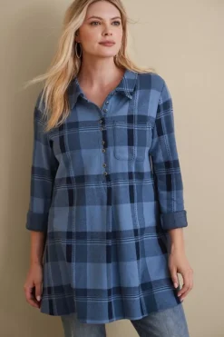 Fashion Soft Surroundings Mad About Plaid Top