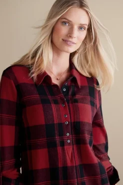 Fashion Soft Surroundings Mad About Plaid Top