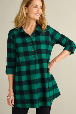Online Soft Surroundings Mad About Plaid Tunic