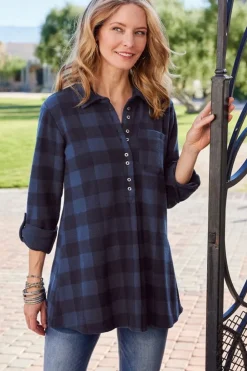 Online Soft Surroundings Mad About Plaid Tunic