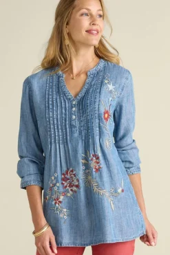 Online Soft Surroundings Maddie Tencel™ Tunic MediumBlueWash