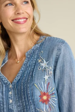 Online Soft Surroundings Maddie Tencel™ Tunic MediumBlueWash