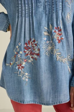 Online Soft Surroundings Maddie Tencel™ Tunic MediumBlueWash