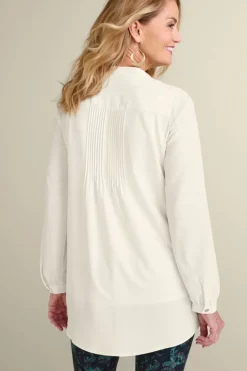 Sale Soft Surroundings Makara Button Tunic IvoryPearl