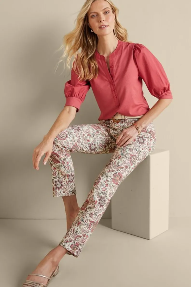 New Soft Surroundings Manisha Straight Leg Jeans DesertJacobean