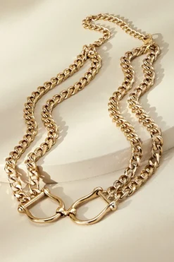 Sale Soft Surroundings Manon Double Chain Belt Gold