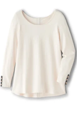 Clearance Soft Surroundings Margulies Tunic Sweater IvoryPearl