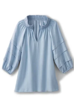 Clearance Soft Surroundings Marisol Tencel™ Top LightChambray