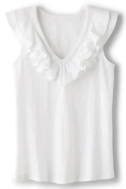 Sale Soft Surroundings Marybeth Ruffle Tank AmericanBeauty