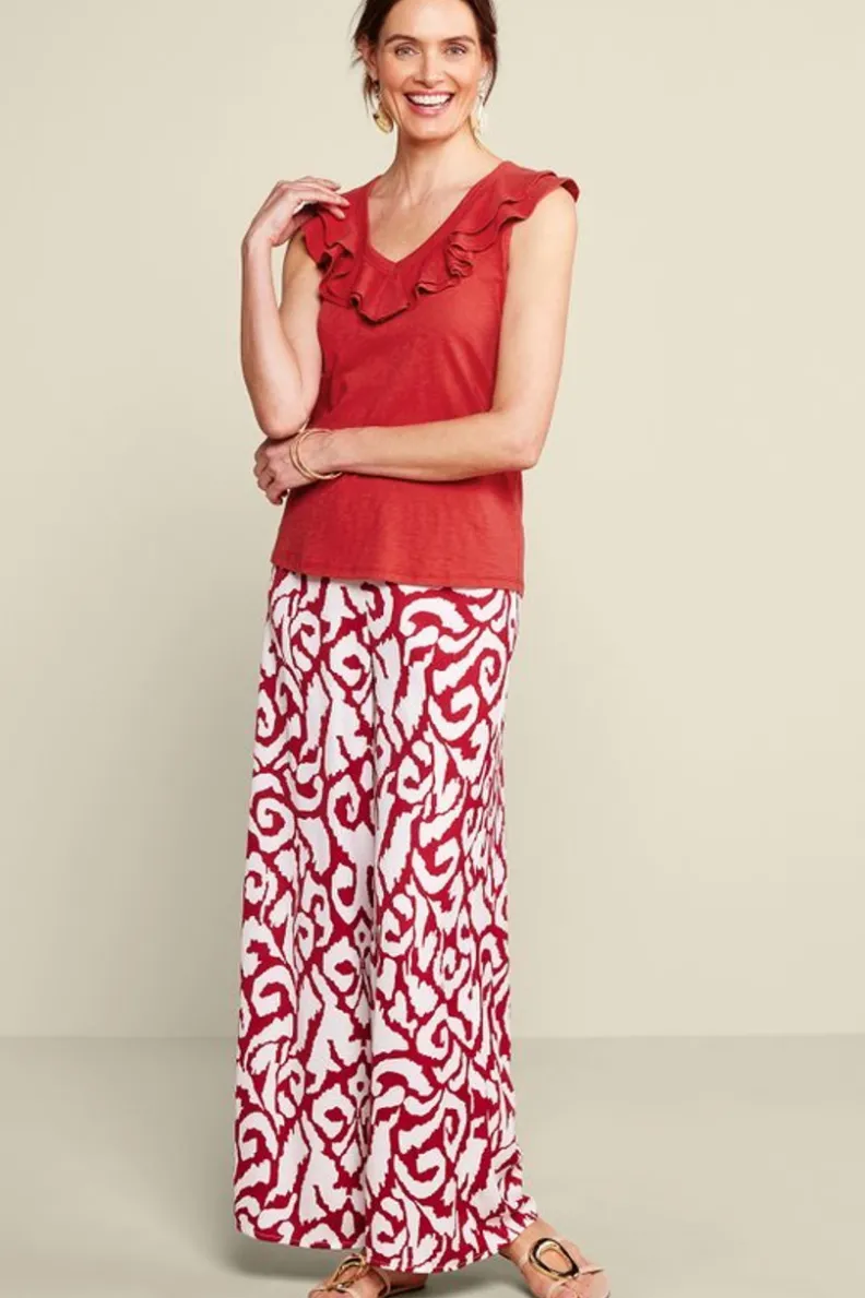 Sale Soft Surroundings Marybeth Ruffle Tank AmericanBeauty