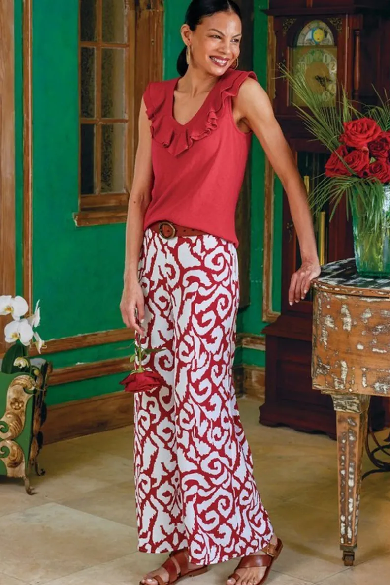 Sale Soft Surroundings Marybeth Ruffle Tank AmericanBeauty