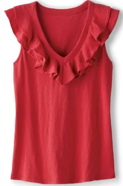 Sale Soft Surroundings Marybeth Ruffle Tank AmericanBeauty
