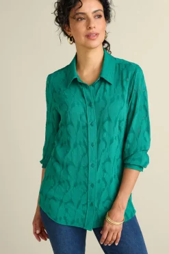 Clearance Soft Surroundings Matine Jacquard Tunic & Cami Evergreen