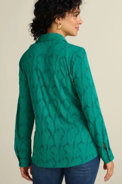 Clearance Soft Surroundings Matine Jacquard Tunic & Cami Evergreen