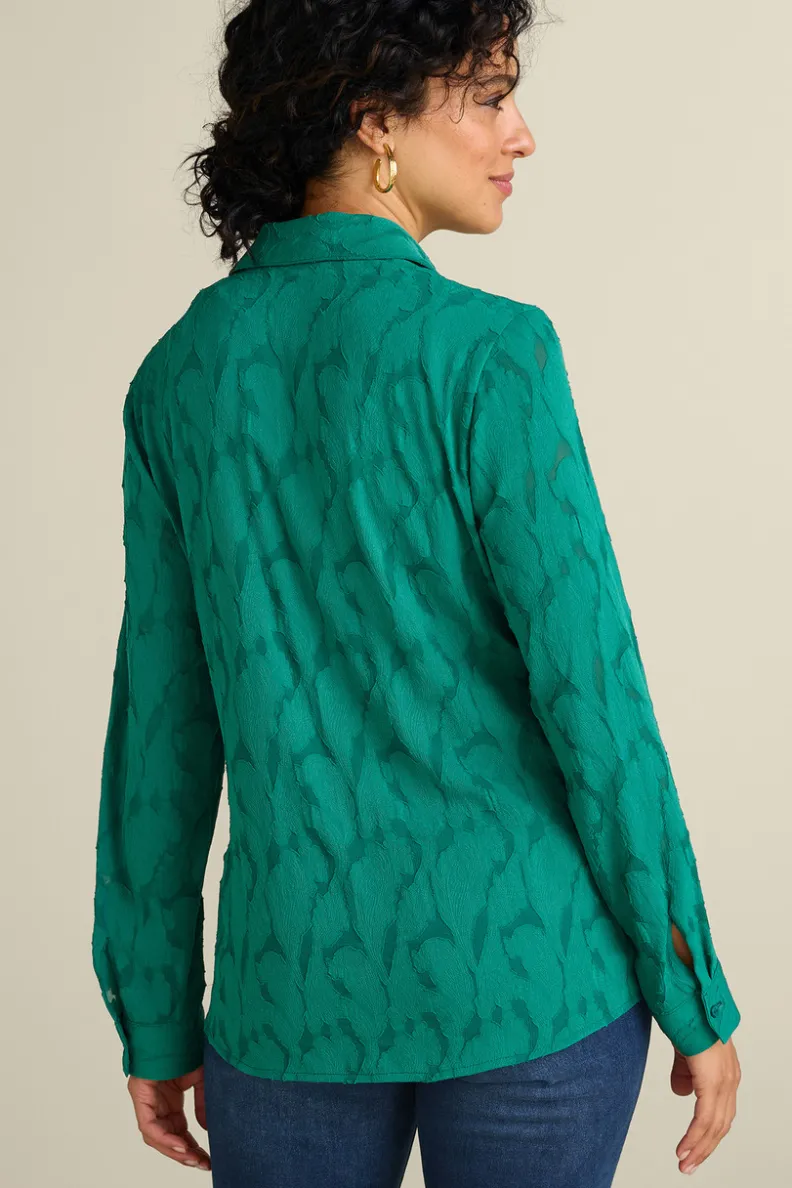 Clearance Soft Surroundings Matine Jacquard Tunic & Cami Evergreen