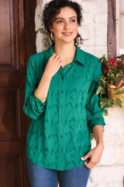 Clearance Soft Surroundings Matine Jacquard Tunic & Cami Evergreen